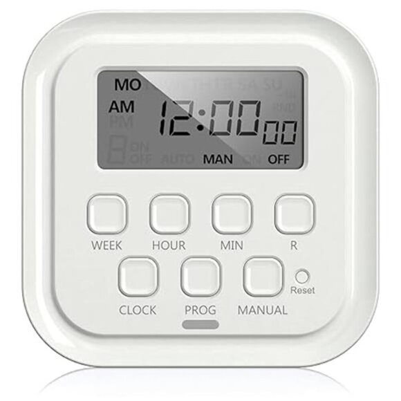 Heavy Duty Digital Timer, Dual Outlet,On/Off Programs 3-Prong Programmable Timer - Picture 7 of 7